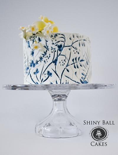 Lino-cut cake - Cake by Shiny Ball Cakes & Creations (Rose)