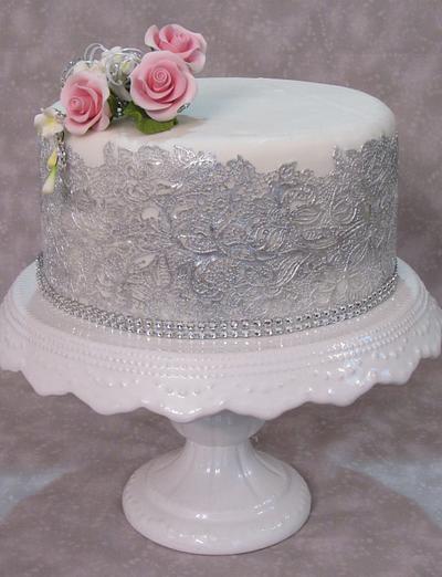 Fabulous SIlver Lace - Cake by Susan Russell