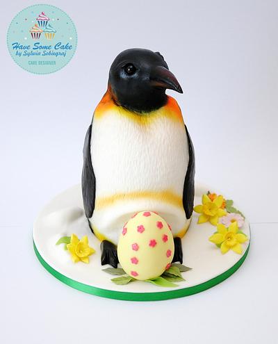 Penguin easter cake  - Cake by Sylwia Sobiegraj The Cake Designer