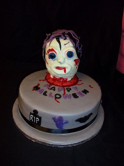 Zombie Head - Cake by allisuzy29