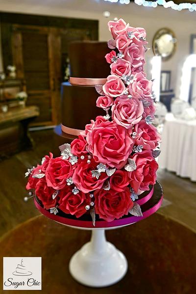 x Autumn Roses Illusion Cake x - Cake by Sugar Chic