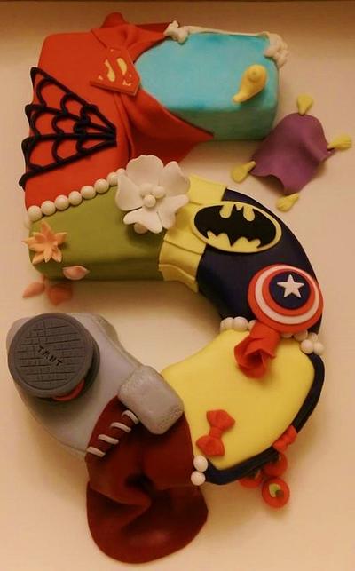 Princesses and Superheros - Cake by Baked by Lisa