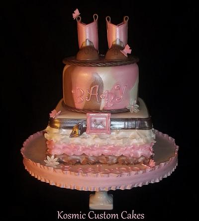 Cowboy Boots & Ruffles - What More Could a Gal Want? - Cake by Kosmic Custom Cakes