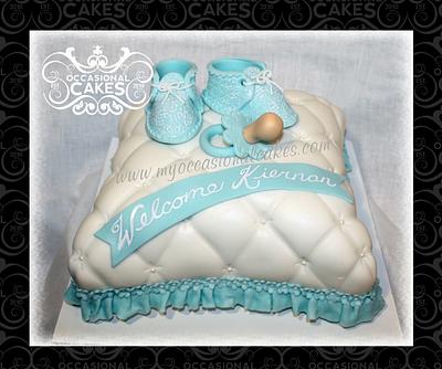 Baby shower pillow cake - boy - Cake by Occasional Cakes