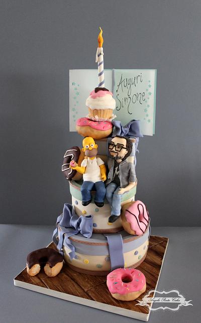 Homer and donuts! - Cake by Angela Penta