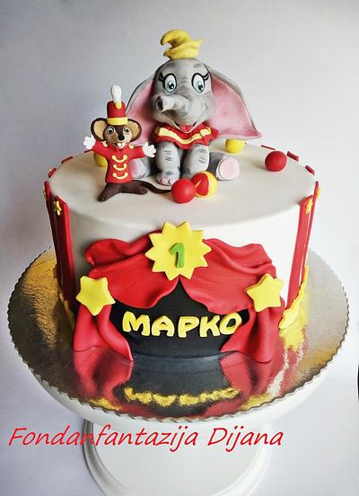 Dumbo and Timothy cake - Cake by Fondantfantasy