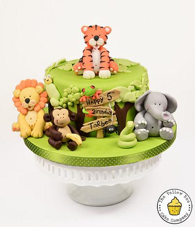 All his favourite animals. - Cake by Yellow Bee Sugar Art by Vicky Teather