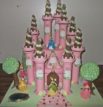 Disney Princess Fairytale Castle. - Cake by debscakecreations