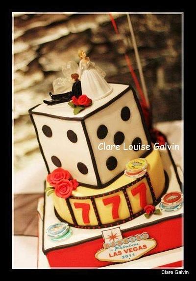VivaLas Vegas...Viva Las Vegas wedding cake - Cake by clare galvin