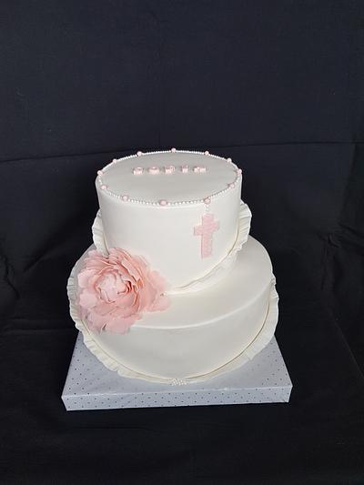 Elegant christening cake - Cake by Tirki