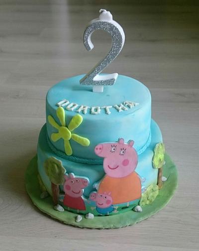Pepa pig birthday cake - Cake by AndyCake
