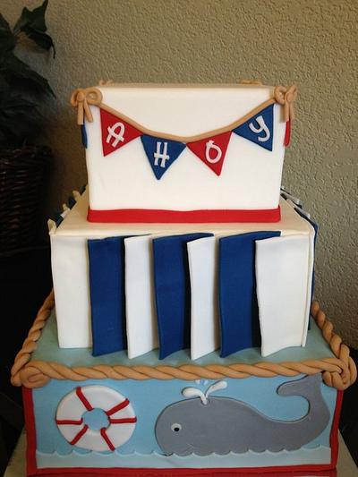 Nautical  - Cake by Ohmygorgeouscakes