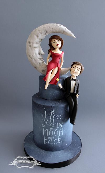 I love you to the moon and back! - Cake by Angela Penta