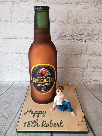 Giant Kopparberg 18th birthday cakr - Cake by Sue's Sugar Art Bakery 