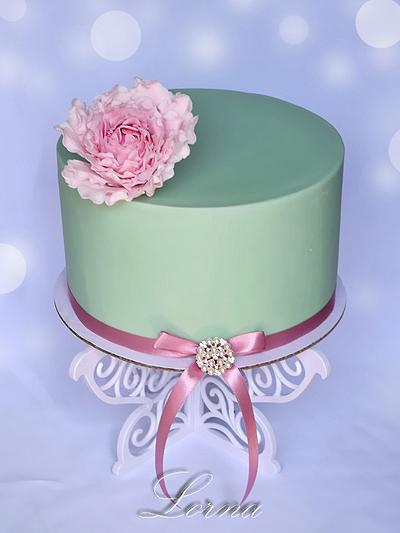 Mint & peony.. - Cake by Lorna