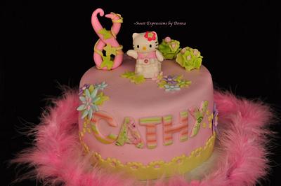 Hello Kitty's Garden - Cake by Donna