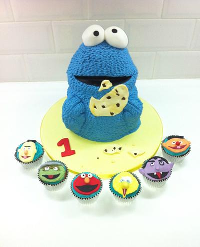 Cookie Monster and Friends - Cake by Alanscakestocraft