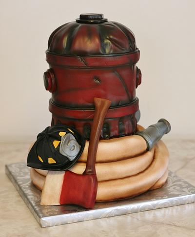 Firefighter's groom's cake - Cake by Kitti Lightfoot