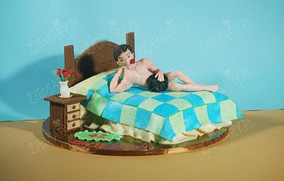 cake with man - Cake by Anna Krawczyk-Mechocka