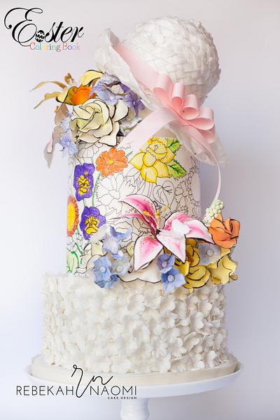 The Easter Bonnet- Easter Coloring Book Cake Collaboration - Cake by Rebekah Naomi Cake Design