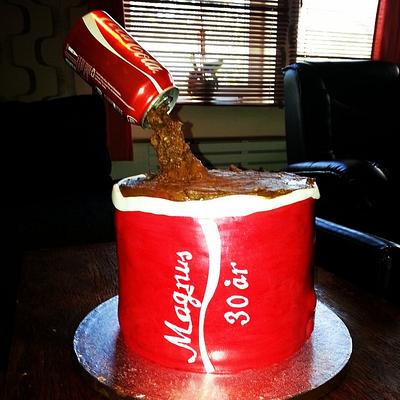 Cake for a coca-cola fanatic  - Cake by cherrybabe71