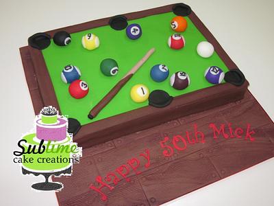 POOL TABLE - Cake by Sublime Cake Creations