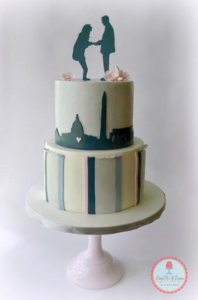 D.C. Silhouette Engagement Cake - Cake by Melody Pierce