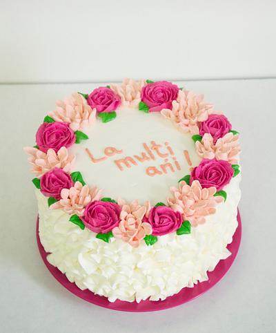 A Cake with flowers - Cake by Laura Dachman