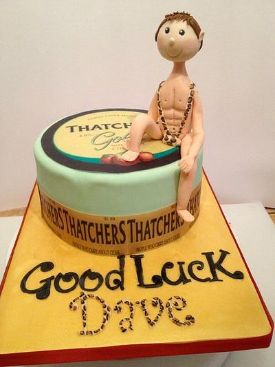 Thatchers gold mankind leaving cake - Cake by Melanie Jane Wright