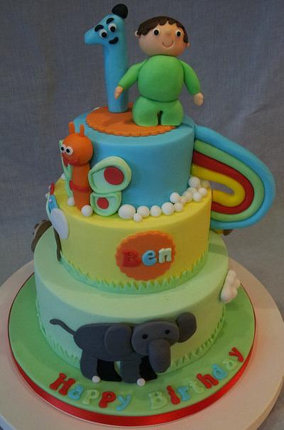 Baby TV Cake for a little boy turning 1 - Cake by amomentofcakeness