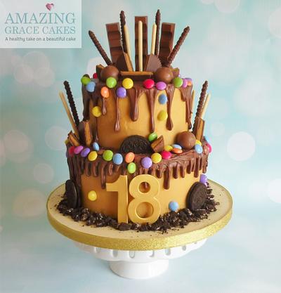 Chocolate and Salted Caramel Buttercream Drip Cake - Cake by Amazing Grace Cakes