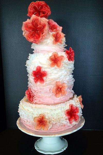 Ruffles and Roses - Cake by The Vagabond Baker