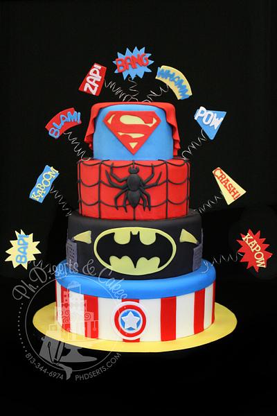 Super Hero Birthday Cake - Cake by PhDserts