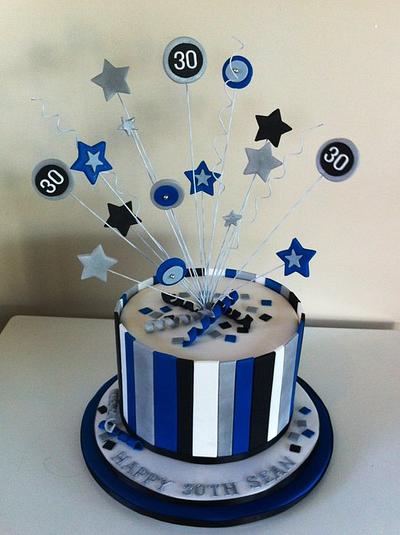 Celebration star burst - Cake by Kat Pescud