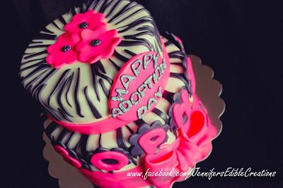 Zebra Stripes Cake - Cake by Jennifer's Edible Creations