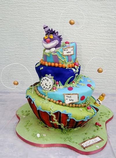 Mad Hatter Christening cake - Cake by skye stevenson