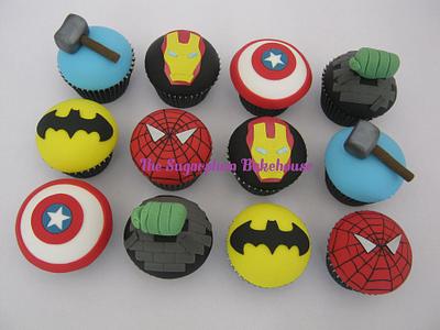 Marvel / DC Superhero Cupcakes - Cake by Sam Harrison