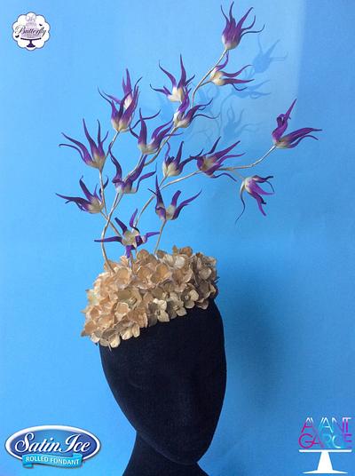 Avant Garde Floral Hat - Cake by Butterfly Cakes and Bakes