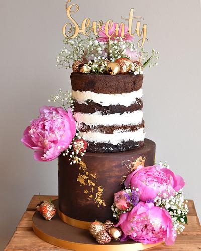 Naked & ganache cake  - Cake by Cupcakes by k
