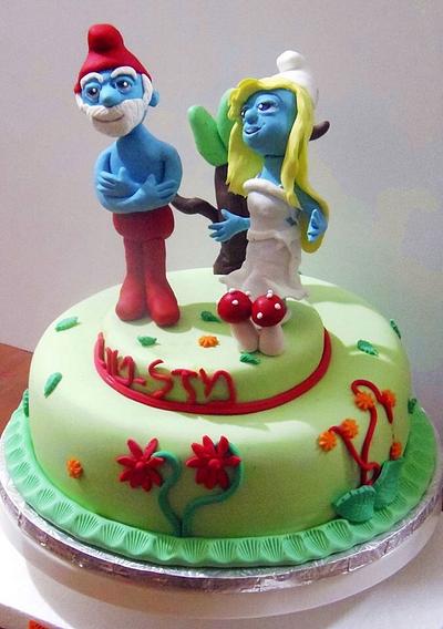 Smurfs - Cake by Nivo