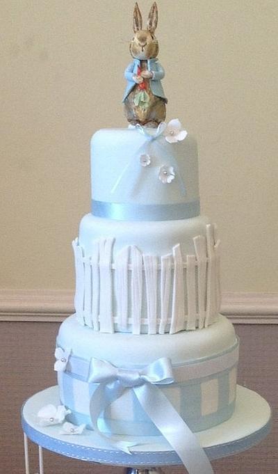 Peter Rabbit Christening Cake - Cake by Samantha's Cake Design