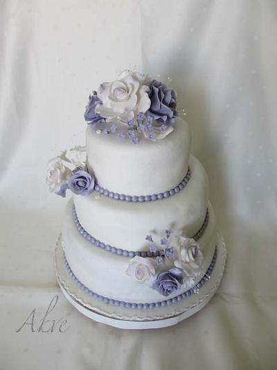 Lilac wedding cake - Cake by akve
