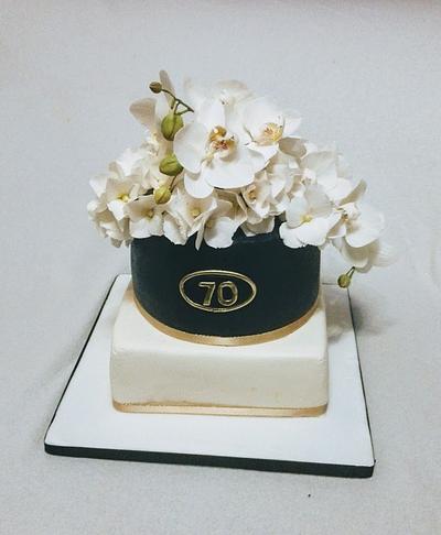 Orchids and peonies - Cake by Anka