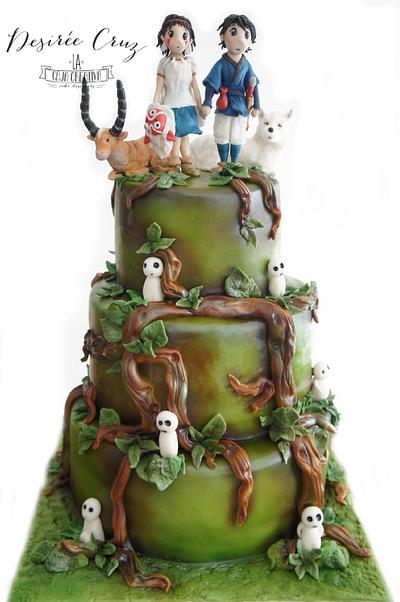 Mononoke Princess  - Cake by La Caja Creativa