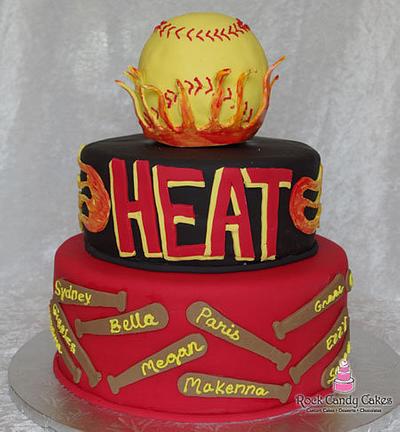Softball Team Cake - Cake by Rock Candy Cakes