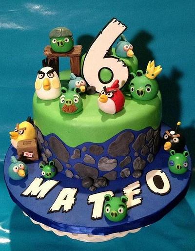 Angry Birds cake for Mateo - Cake by Melissa Stewart