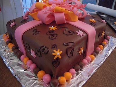 Gift box cake - Cake by Dawn