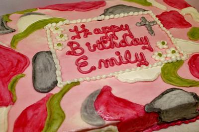 Pink camo cake in buttercream - Cake by Nancys Fancys Cakes & Catering (Nancy Goolsby)