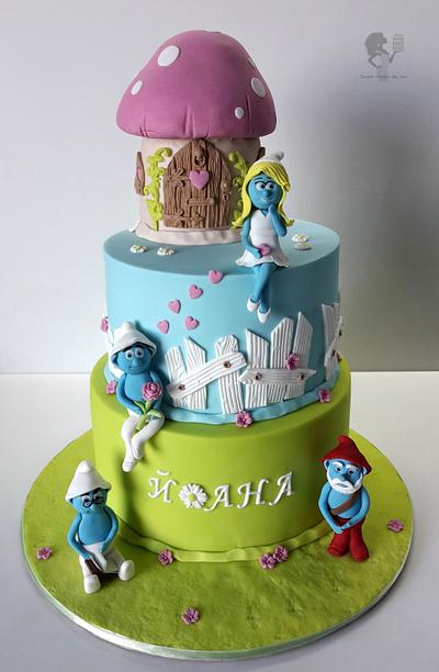  The Smurfs cake  - Cake by Antonia Lazarova