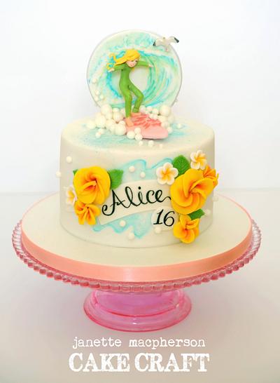 Surfer girl cake - Cake by Janette MacPherson Cake Craft